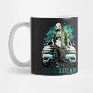 Graffiti Vector Art of Urban Outlaw Character Mug